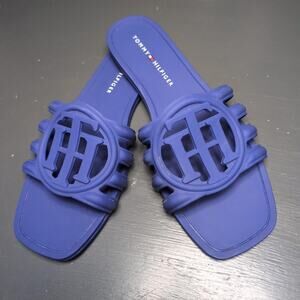 Tommy hilfiger blue logo slide